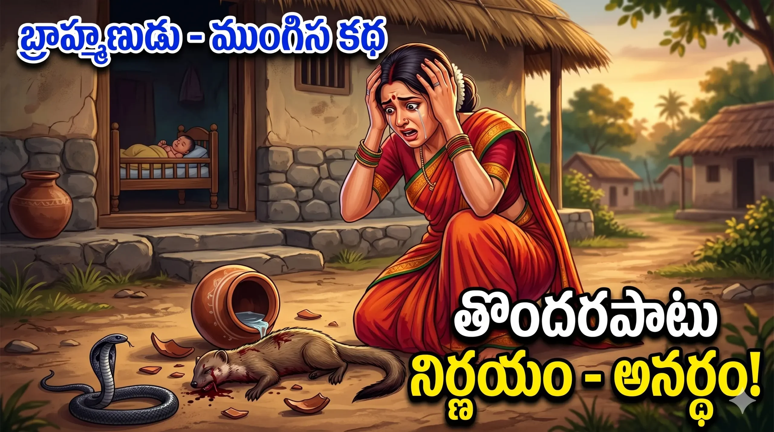 ఆవేశం – అనర్థం: బ్రాహ్మణుడు – ముంగిస కథ