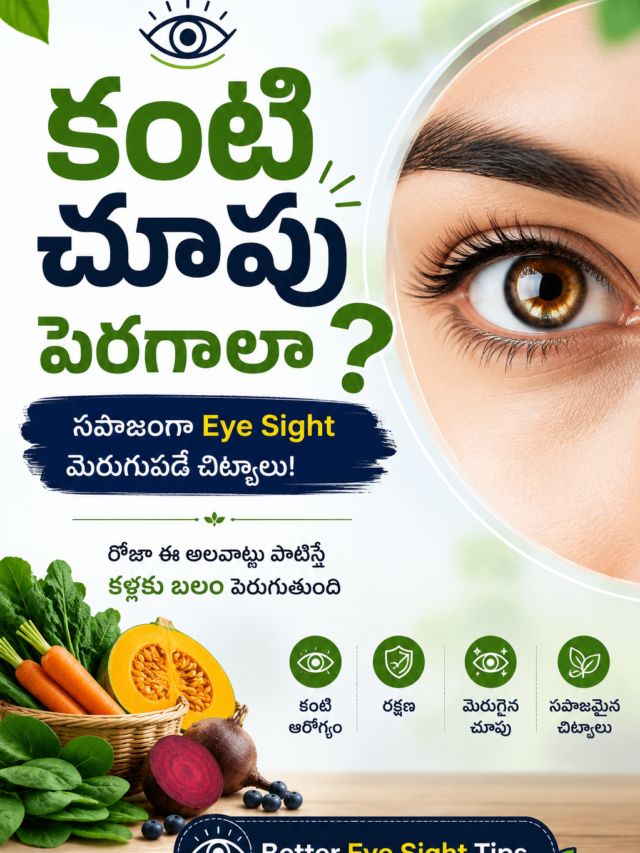 కంటి చూపు పెరగడానికి సహజ చిట్కాలు | Eye Sight Tips in Telugu
