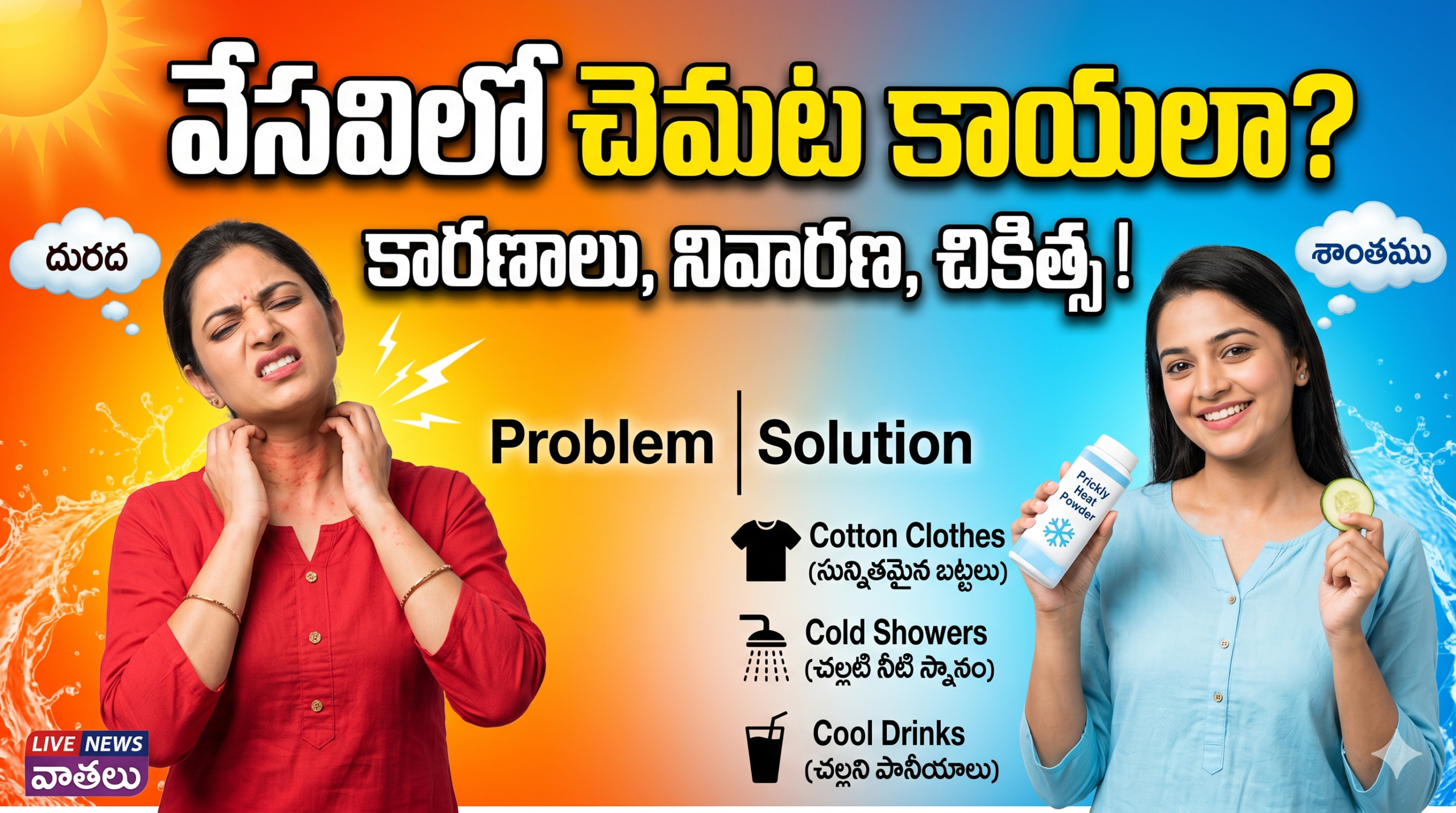 Summer Heat Rash: వేసవిలో చెమట కాయల సమస్యకు చెక్ పెట్టే అద్భుతమైన చిట్కాలు!