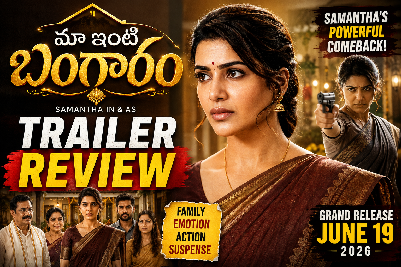 ‘Maa Inti Bangaram’ Trailer Review: సమంత ‘మాస్’ విశ్వరూపం.. మైండ్ బ్లోయింగ్ ట్విస్ట్!