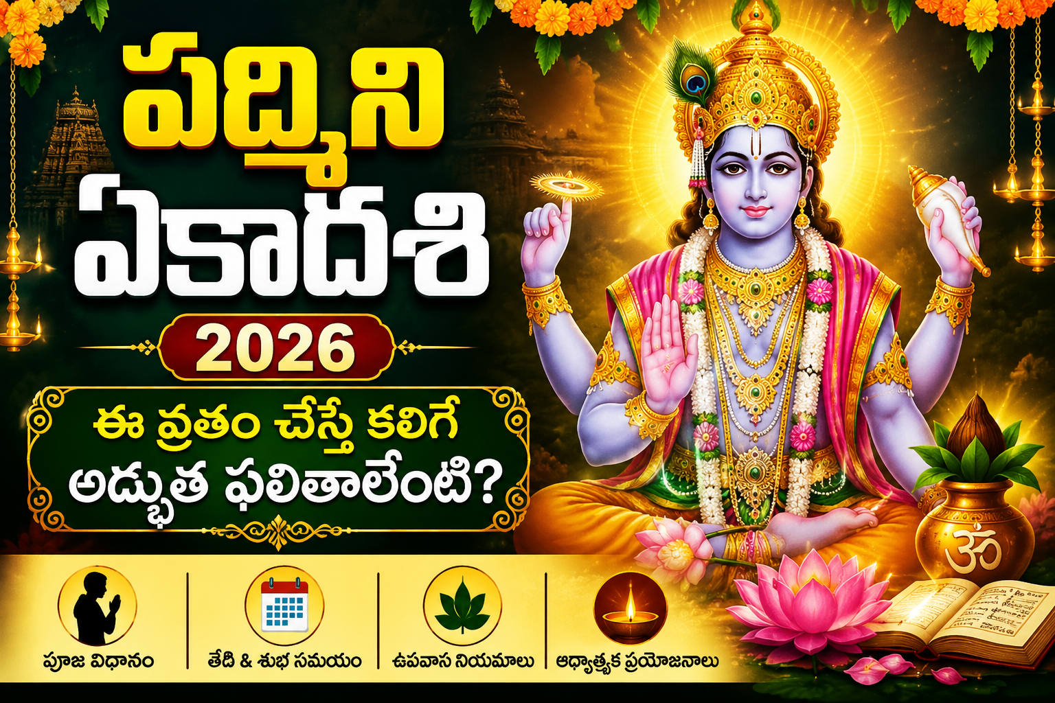పద్మిని ఏకాదశి 2026 విశిష్టత.. ఈ వ్రతం చేస్తే కలిగే అద్భుత ఫలితాలేంటి?