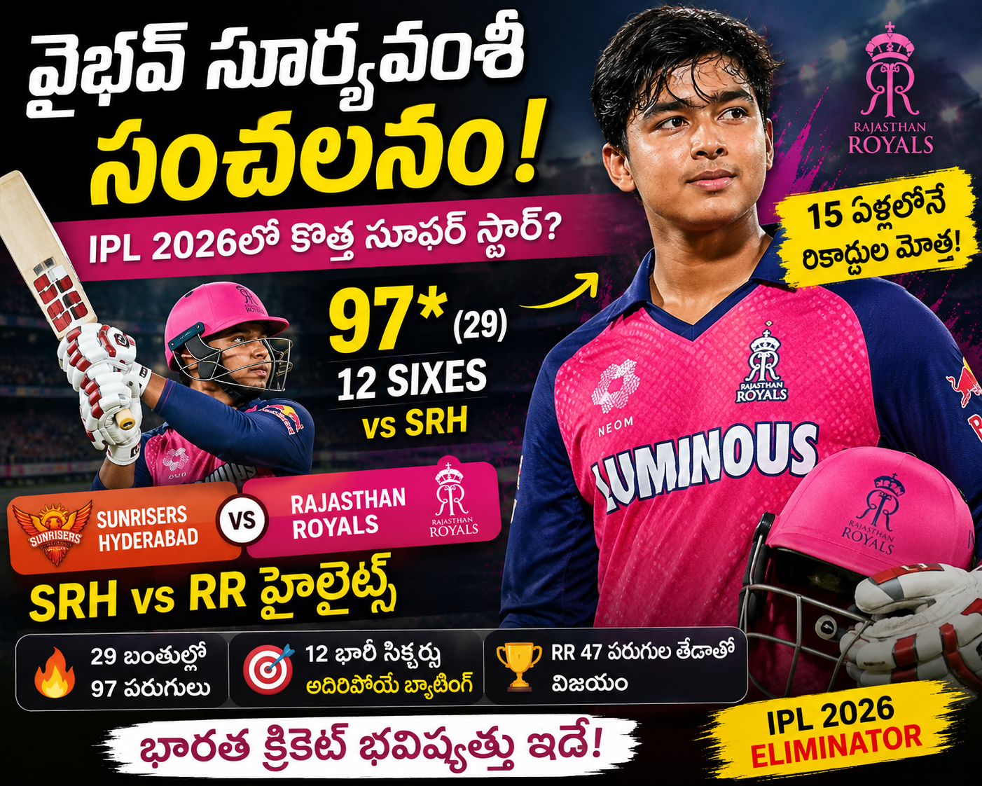IPL 2026లో వైభవ్ సూర్యవంశీ సంచలనం