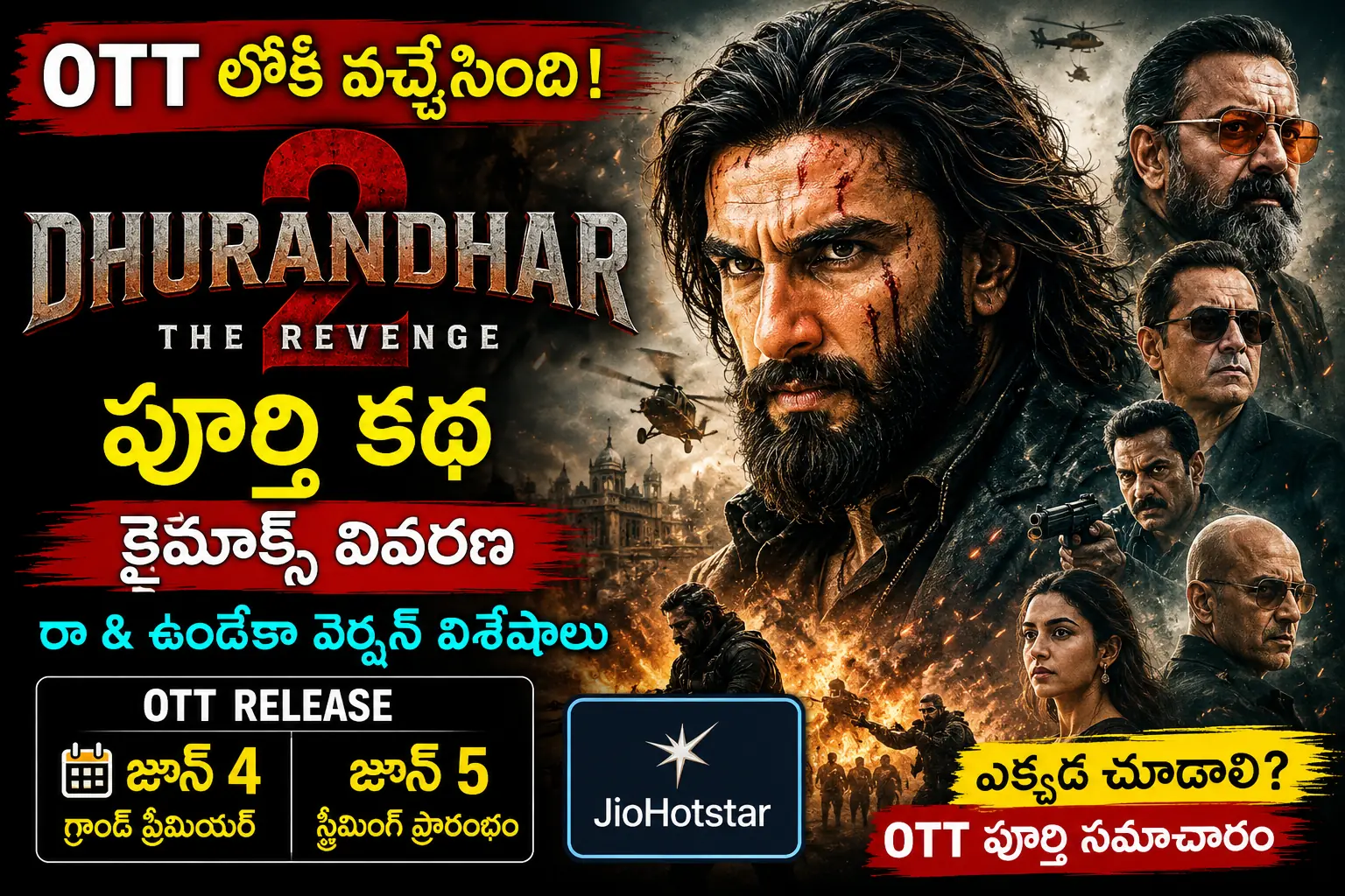 Dhurandhar 2 OTT విడుదల: పూర్తి కథ, రా & ఉండేఖా వెర్షన్ విశేషాలు, క్లైమాక్స్ వివరణ