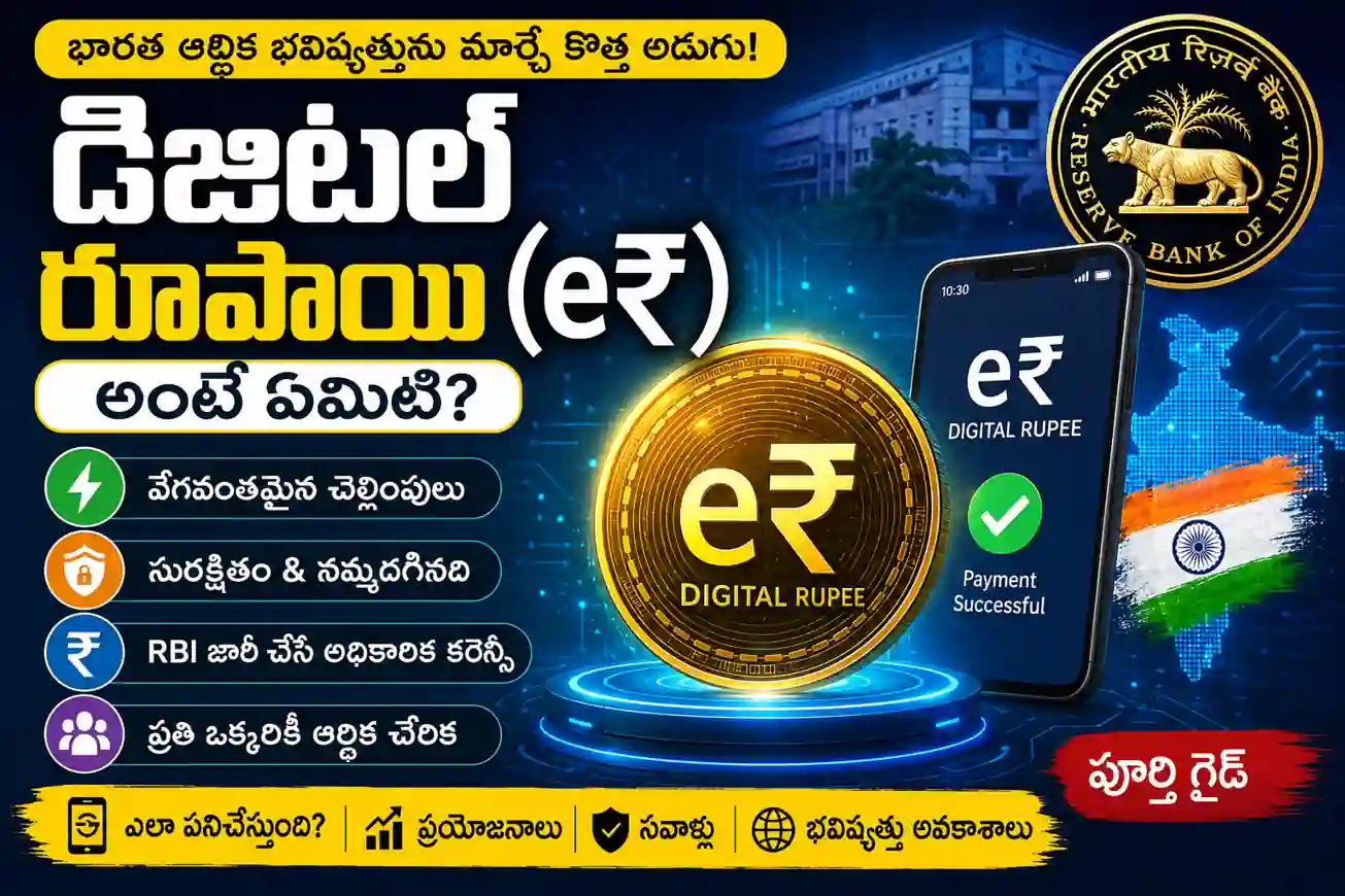 Digital Rupee India |డిజిటల్ రూపాయి (e₹) అంటే ఏమిటి? భారత ఆర్థిక వ్యవస్థలో కొత్త విప్లవం