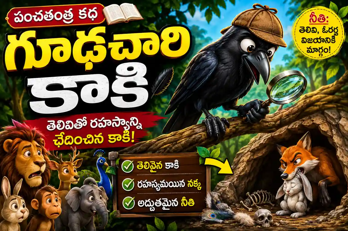 గూఢచారి కాకి కథ | Panchatantra Gudachari Kaki Katha in Telugu