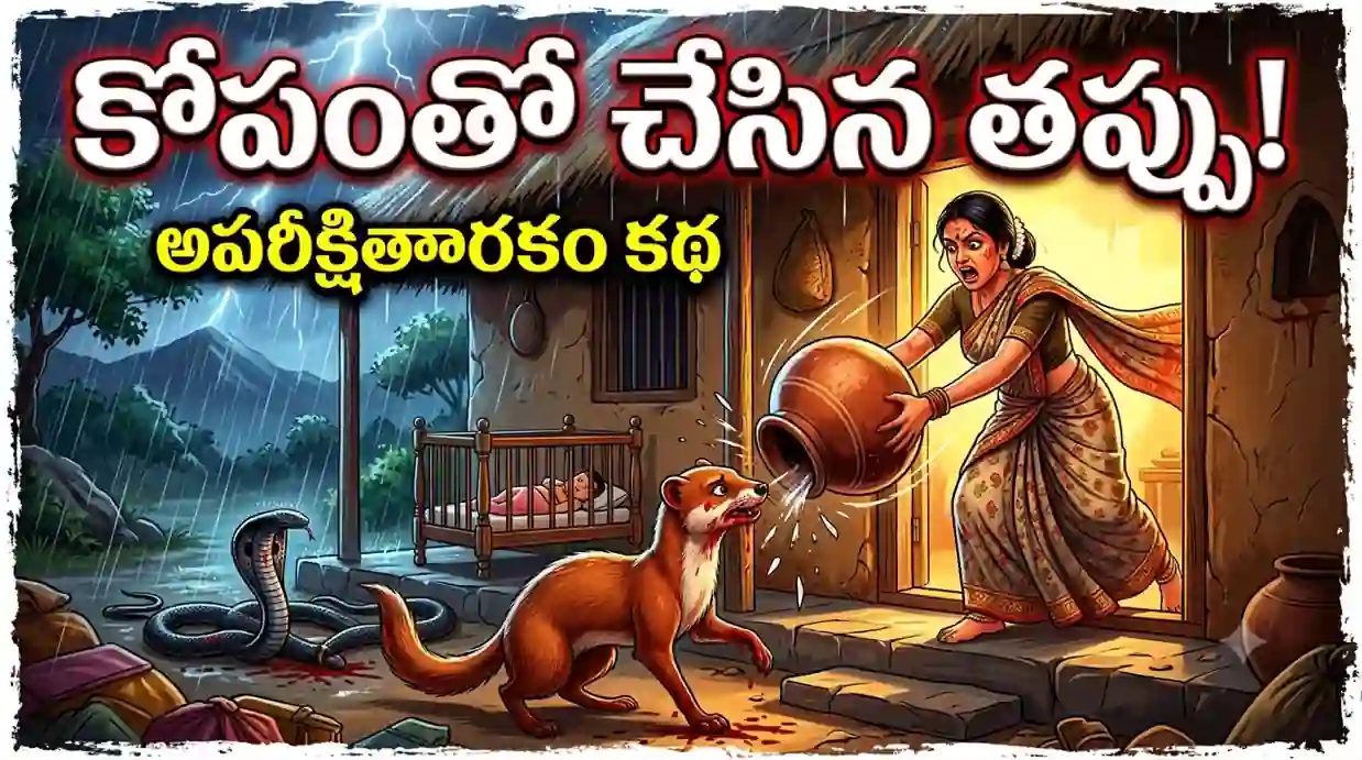 కోపంతో చేసిన తప్పు కథ | అపరీక్షితకారకం పంచతంత్రం నీతి కథ | Panchatantra Story in Telugu
