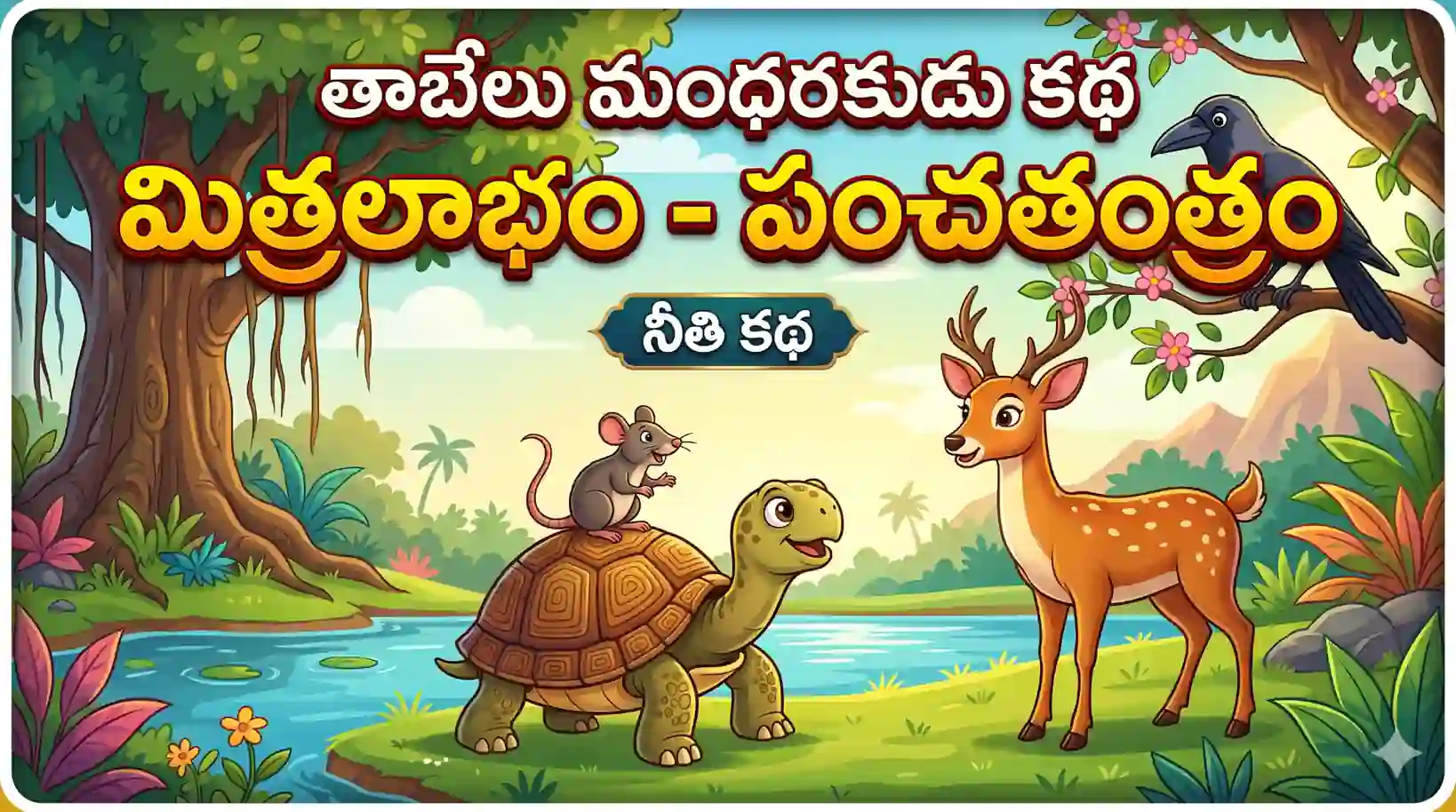 తాబేలు – మంధరకుడి కథ | నీతి కథలు | Panchatantra Moral Stories