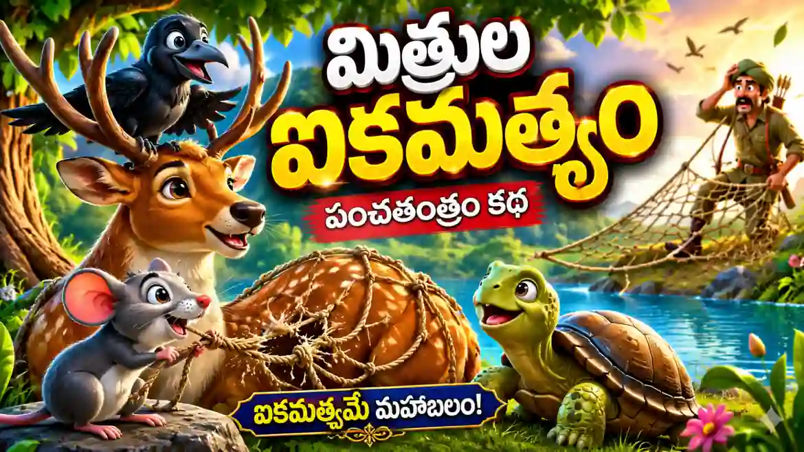 మిత్రుల ఐకమత్యం కథ: పంచతంత్రం లోని ఈ కథ చదివితే కన్నీళ్లు ఆగవు! | Panchatantra Stories in Telugu