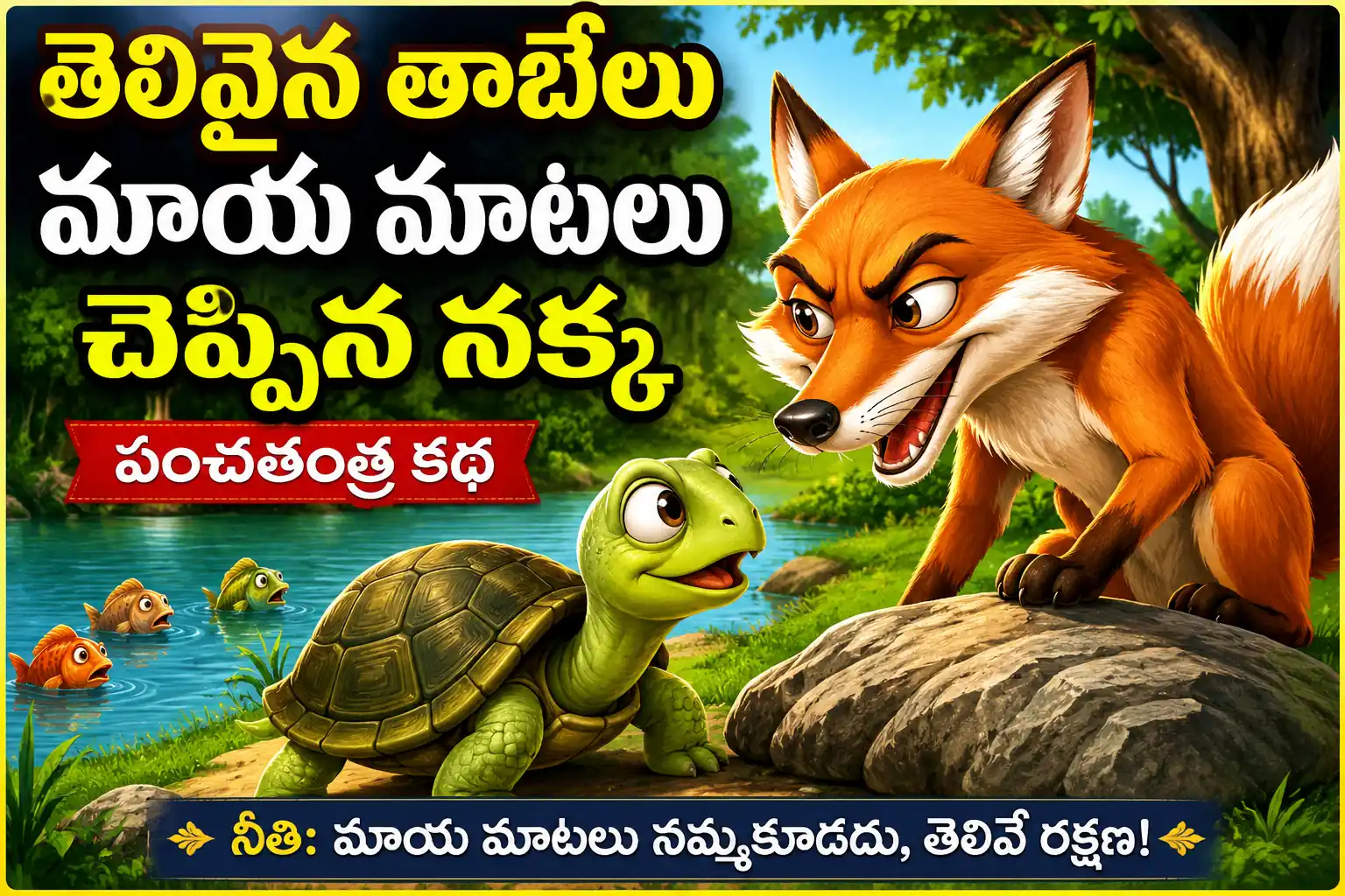 Panchatantra Story Telugu: మాయ మాటలు చెప్పిన నక్క – తెలివైన తాబేలు