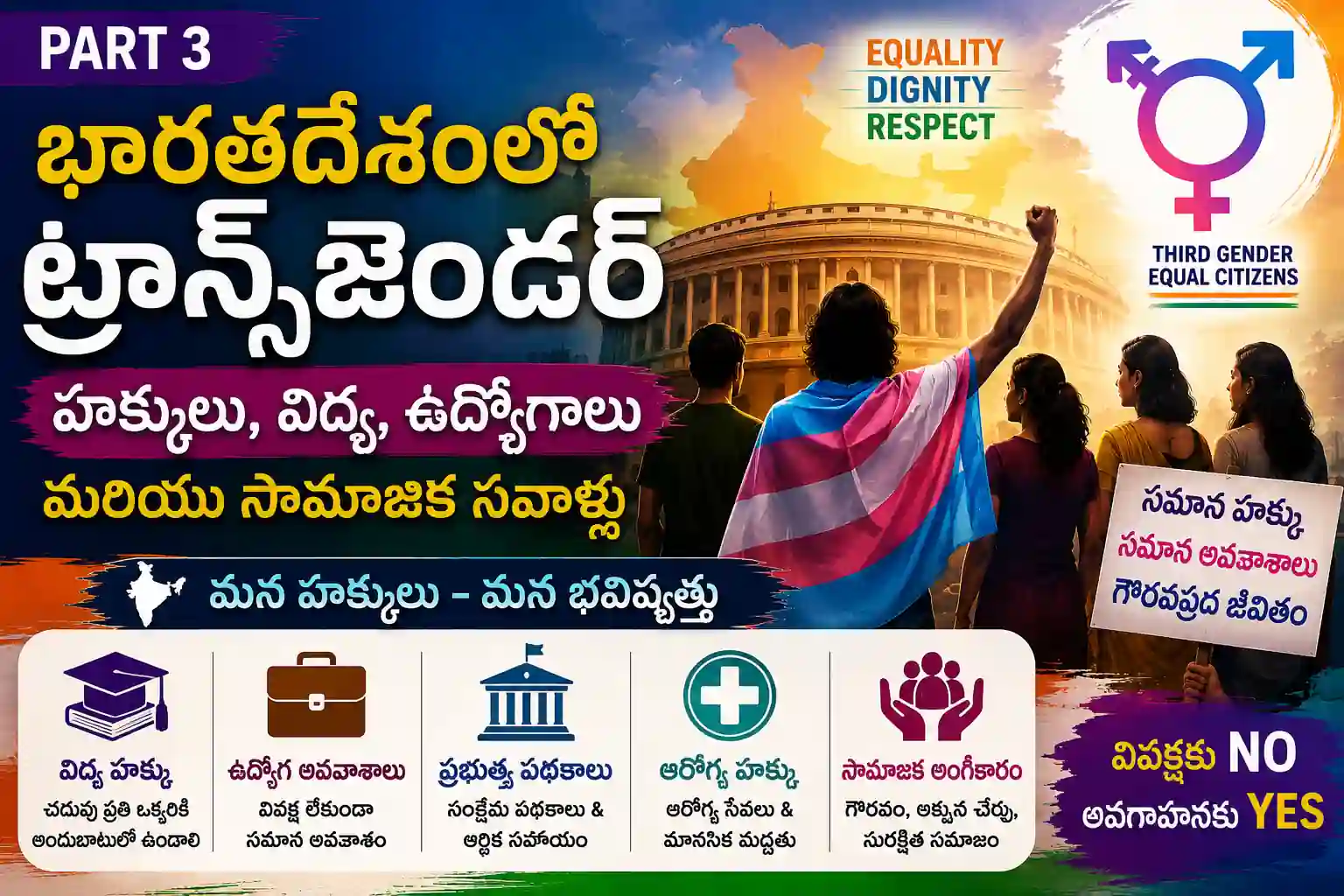 Transgender Rights In India |భారతదేశంలో ట్రాన్స్‌జెండర్ హక్కులు, విద్య, ఉద్యోగాలు మరియు సామాజిక సవాళ్లు
