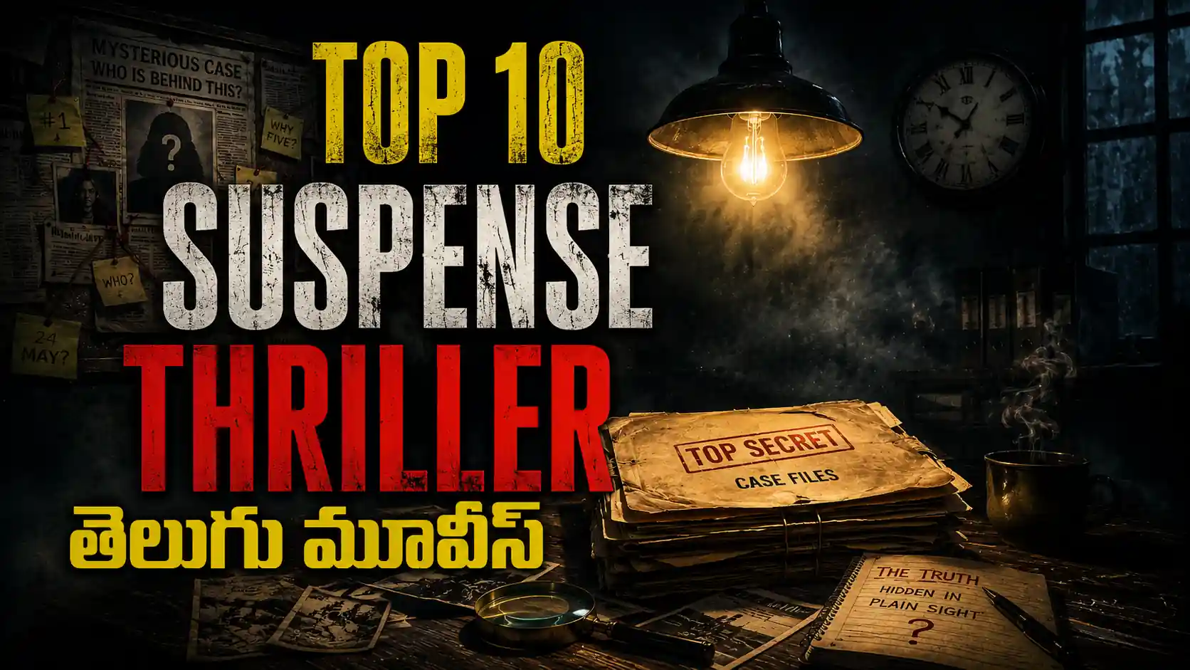Top 10 Telugu Suspense Thriller Movies | ఖచ్చితంగా చూడాల్సిన టాప్ 10 తెలుగు సస్పెన్స్ థ్రిల్లర్ సినిమాలు