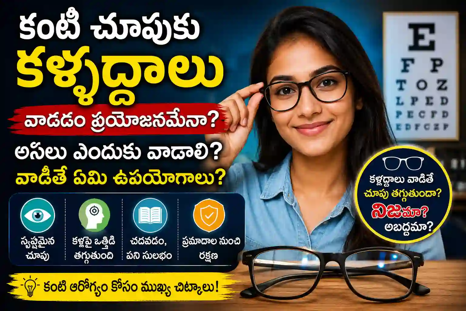 Eye Glasses Facts: కంటి చూపు కు కళ్లద్దాలు వాడటం మంచిదేనా?