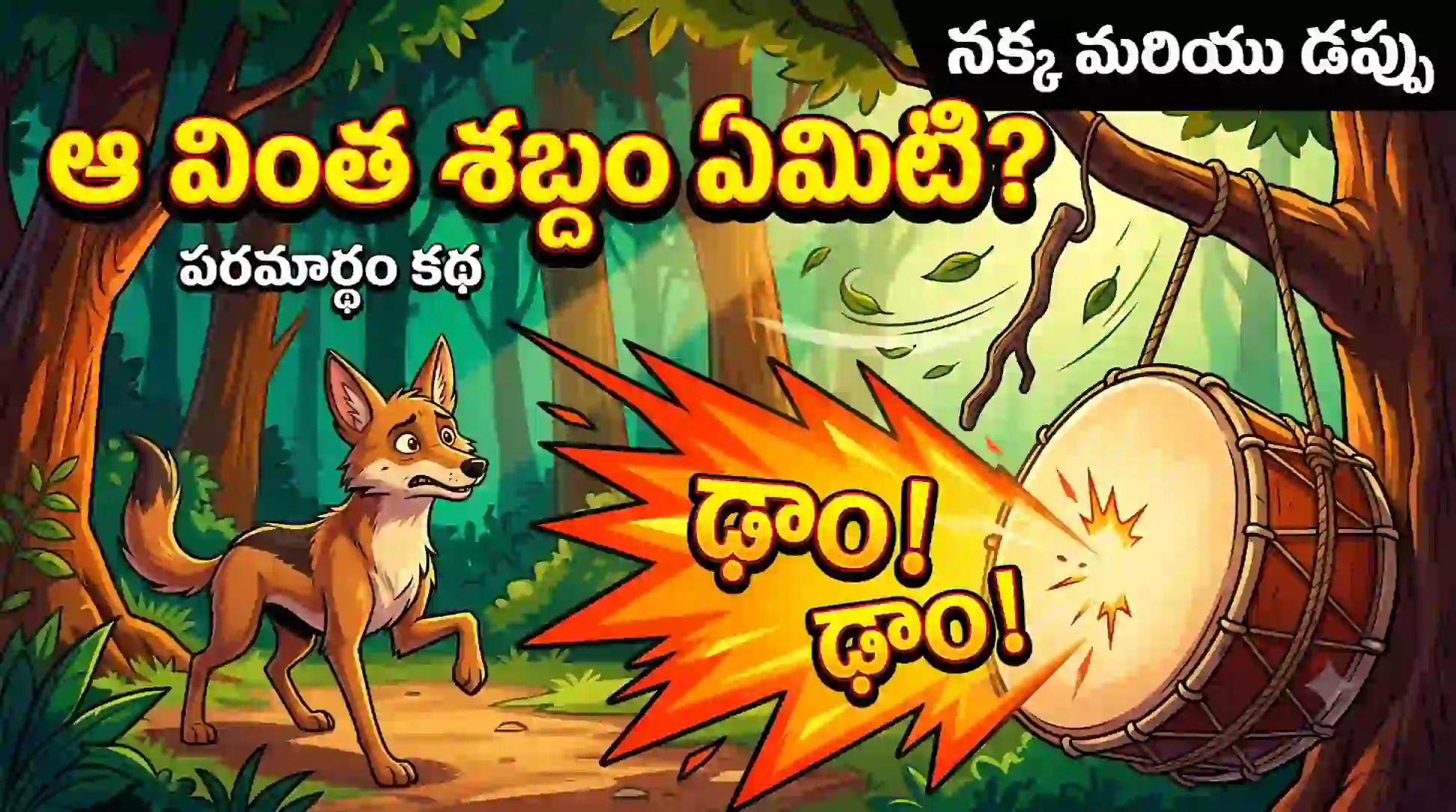పంచతంత్ర నీతి కథలు: నక్క మరియు డప్పు | Moral Stories in Telugu With Moral