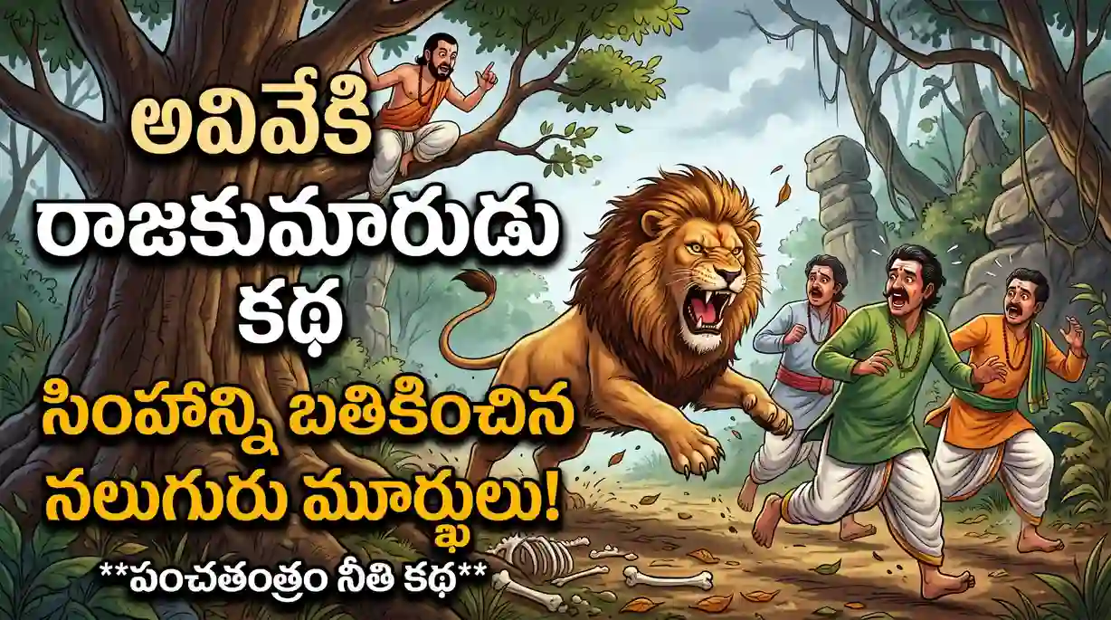 అవివేకి రాజకుమారుడు కథ: పంచతంత్రం నీతి కథలు | Telugu Neeti Kathalu