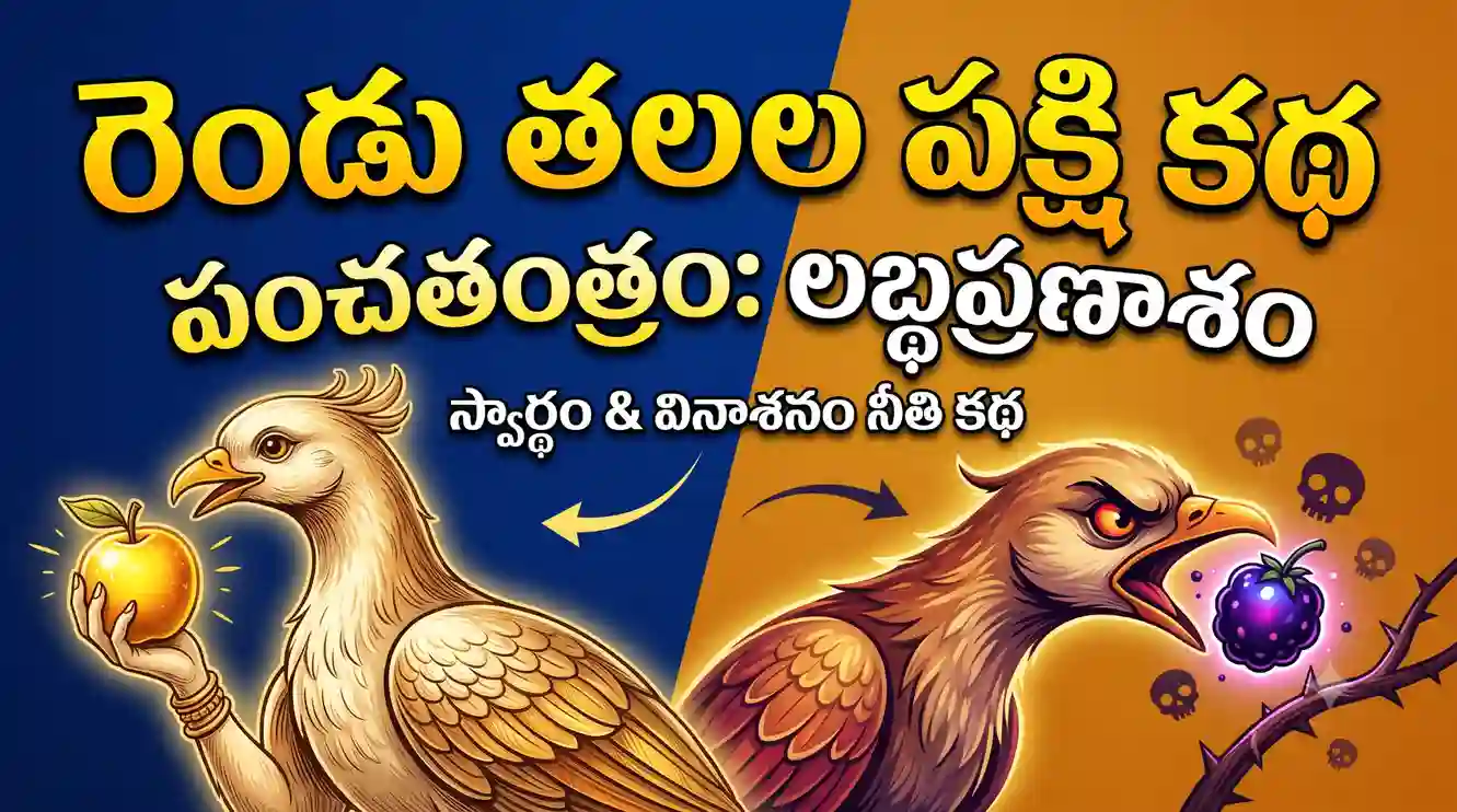 రెండు తలల పక్షి కథ మరియు నీతి – పంచతంత్రం కథలు | Panchatantram