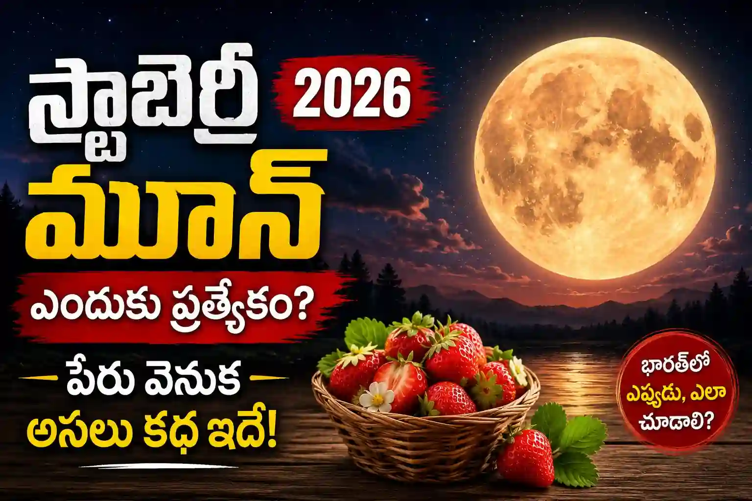 Strawberry Moon 2026: ఆకాశంలో అద్భుతం.. 12 రాశులపై స్ట్రాబెర్రీ మూన్ ప్రభావం ఇదే!