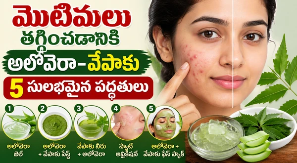 మొటిమలు తగ్గించడానికి అలోవెరా వేపాకు వాడకం: 5 సులభమైన పద్ధతులు