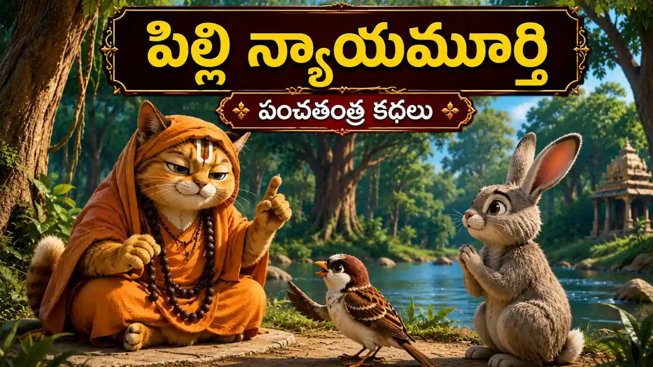 పిల్లి న్యాయమూర్తి – పంచతంత్రం అద్భుత నీతి కథ | Pilli Nyayamurthi Katha