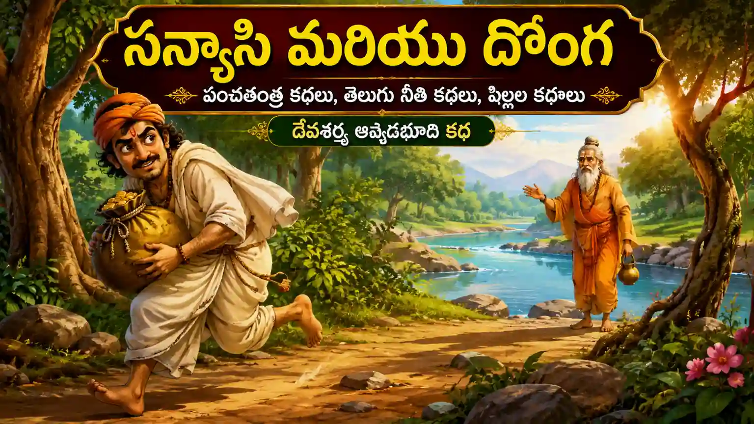 సన్యాసి మరియు దొంగ కథ | పంచతంత్రం నీతి కథ | Panchatantra Story