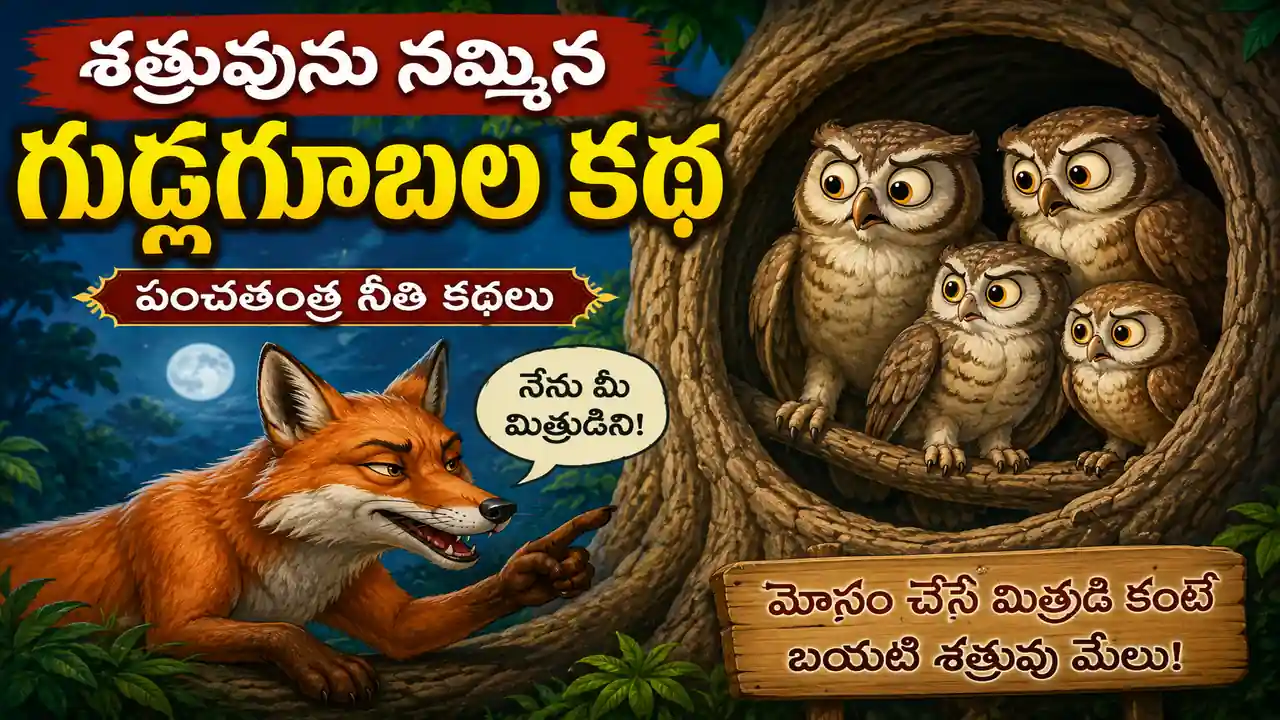 శత్రువును నమ్మిన గుడ్లగూబల కథ | పంచతంత్రం నీతి కథలు