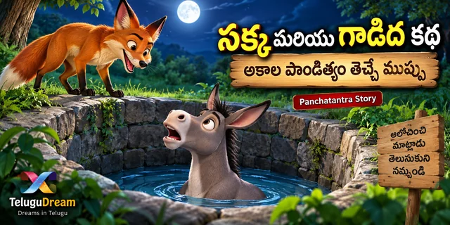 నక్క మరియు గాడిద కథ: అకాల పాండిత్యం తెచ్చే ముప్పు | Panchatantra Telugu Story
