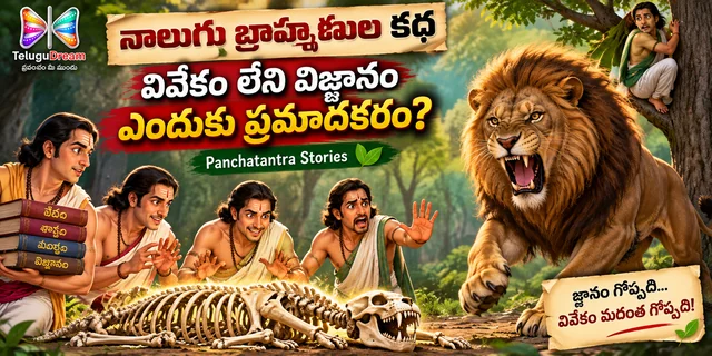 నాలుగు బ్రాహ్మణుల కథ: వివేకం లేని విజ్ఞానం ఎందుకు ప్రమాదకరం? | Panchatantra Stories